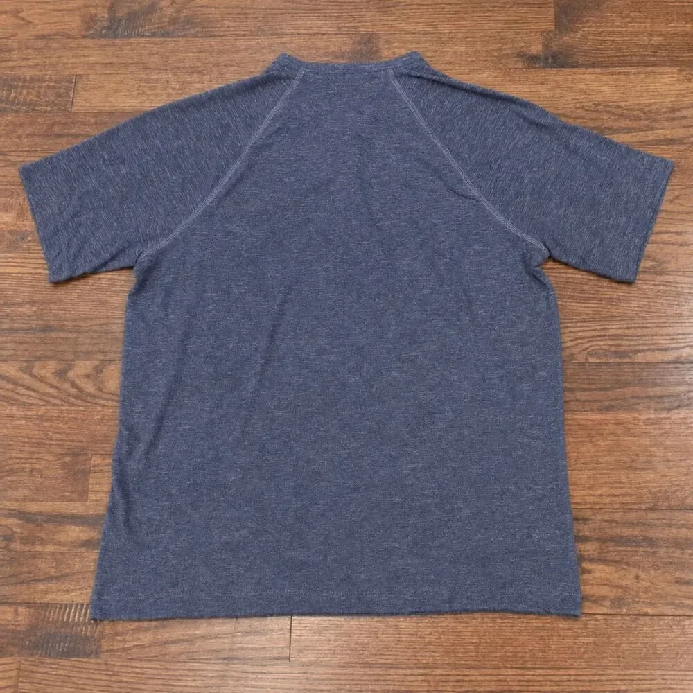 NWT J.Crew Performance Henley Navy Shirt Mens Size Large